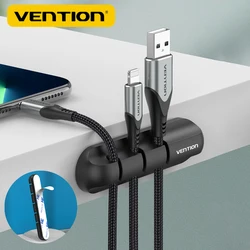 Vention Adhesive Cable Organizer Desktop Cable Management Holder for Desktop USB Charging Cable Mouse Power Cord Silicone Clips