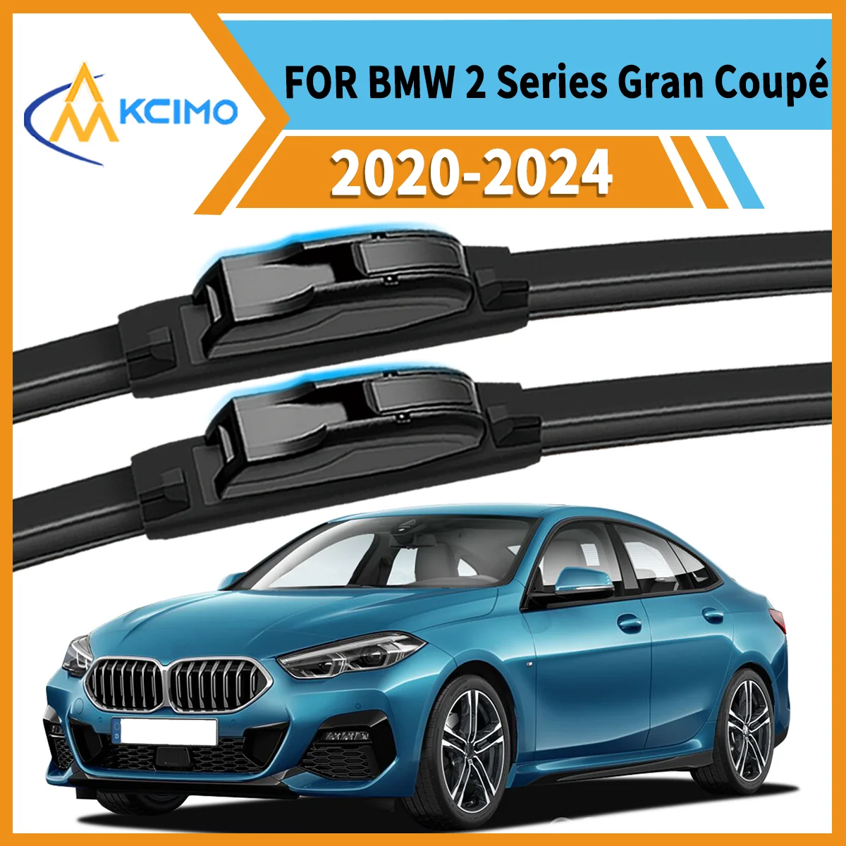 

Smooth & Silent Wiping 2PCS Wiper Blades for BMW 2 Series Gran Coupé 2020-2024 All-Weather Performance Clear View Safe Driving