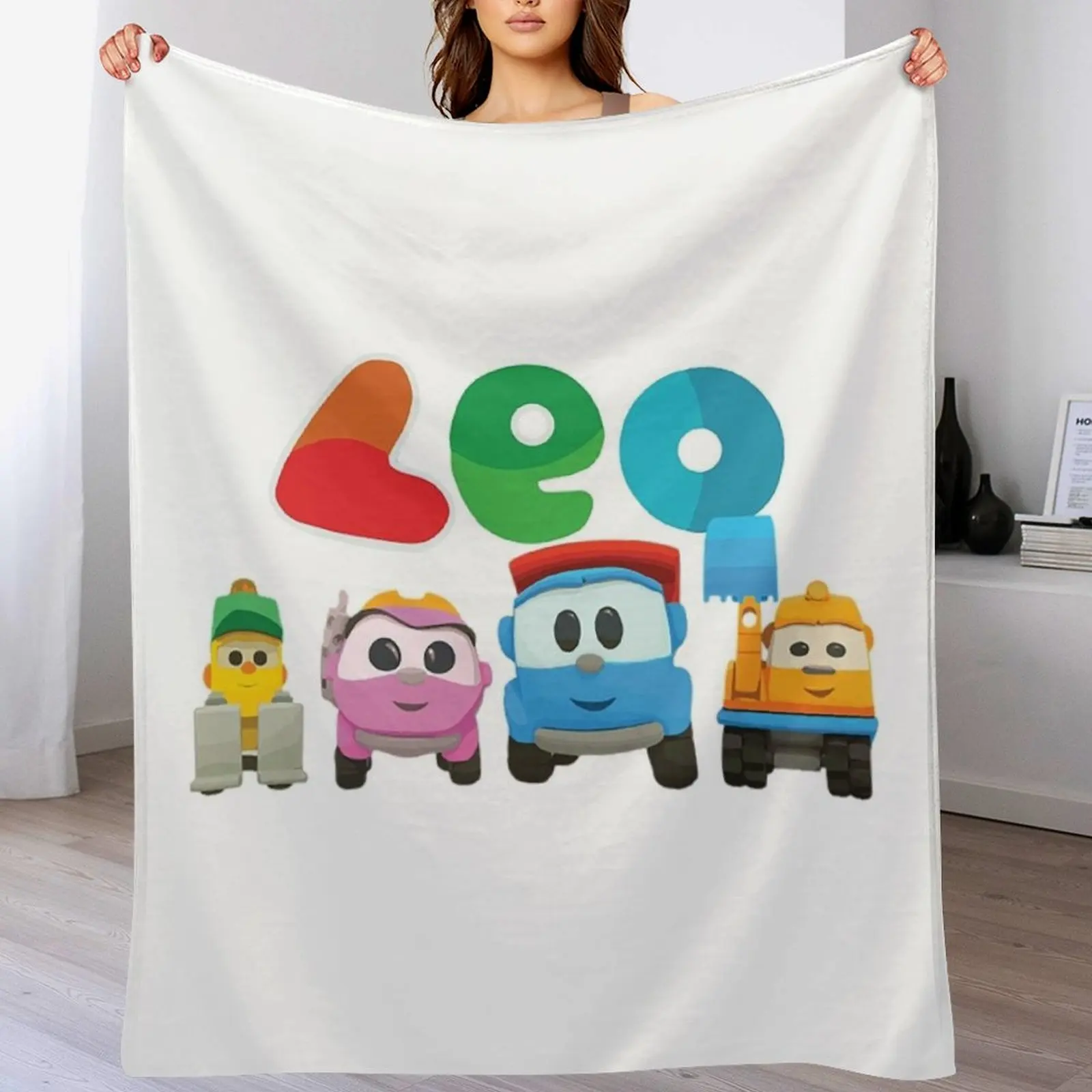 Leo The Truck T-ShirtLEO the truck and friends LIFTY, SCOPP, & LEA Throw Blanket Custom for sofa Blankets