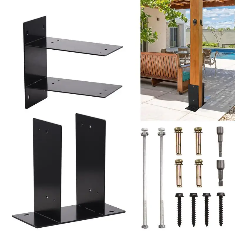 

Adjustable Deck Metal Post Base Brackets Fence Pavilion Furniture Support For Pergola Railing Woodworking