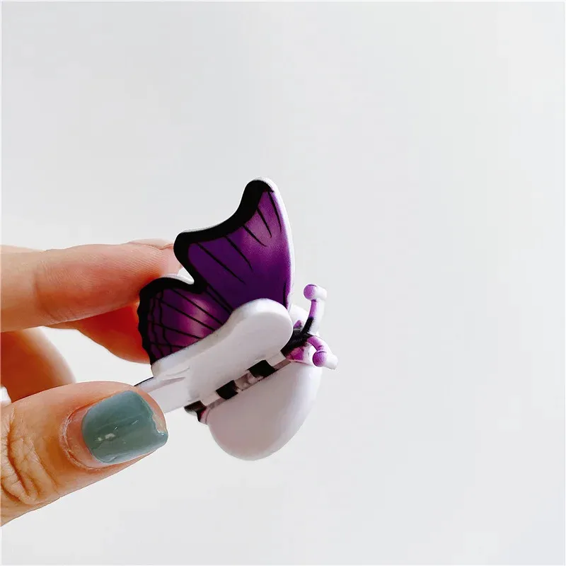 Beautiful Butterfly Expanding Phone Stand Grip Finger Rring Support Anti-Fall Round Foldable Mobile Phone Holder for IPhone 11