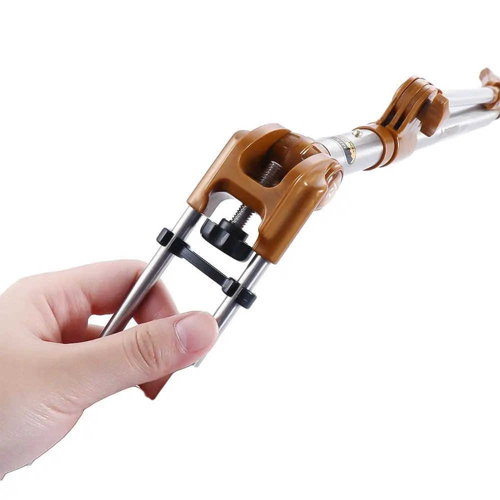 Telescopic Anti-rotation 1.5M 1.7M 2.1M 2.3M Double Groove Fishing Pole Holder Fishing Rods Holder Hand Rod Fishing Bracket image 4