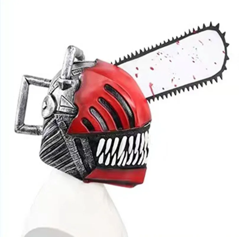 

Electric Saw Headgear Roleplay Scary Latex Mask Halloween Costume Props Cosplay Party Carnival Full Head Ball Attire Mask