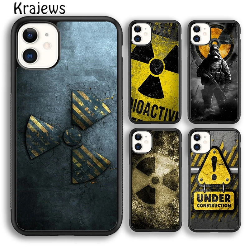 Radioactive warning sign Phone Case Cover For iPhone 16 15 14 plus XS XR 11 12 mini 13 pro max coque Shell Fundas