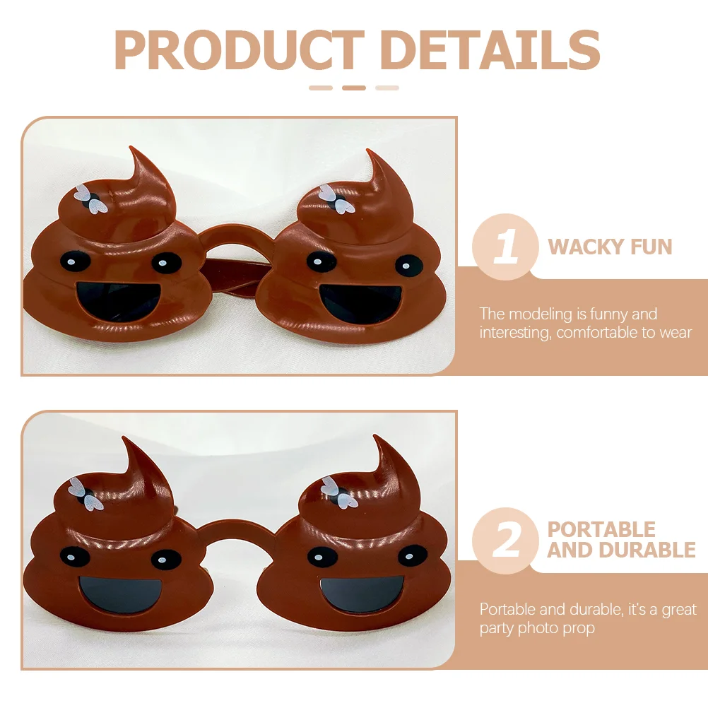 Party Favors Poop Glasses Funny Sun for Dress-up Personality Sunglasses Prom Plastic