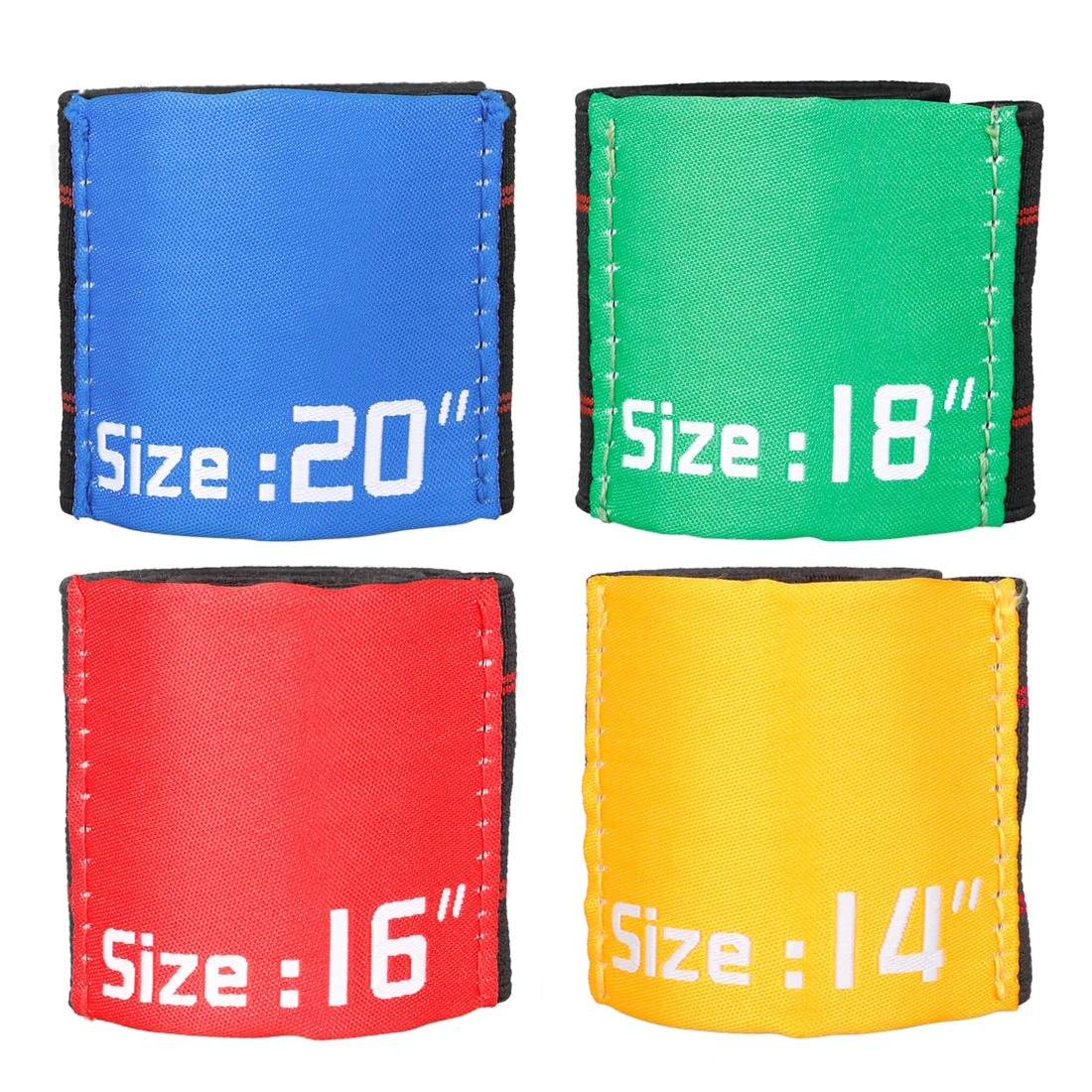4-teiliges Set Elastische Ringbänder für Becken, 14/16/18/20 Zoll, Schalldämpfer-Gürtel, Schallreduzierer-Gürtel, Zubehör für Perkussionsinstrumente – Detail 2