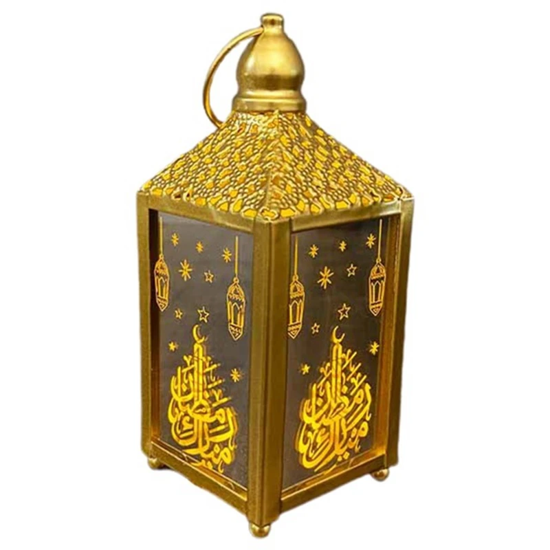FULL-Elegant Square Ramadan Hanging Light Eid Mubarak Elements Light Eid Ramadan Lamp