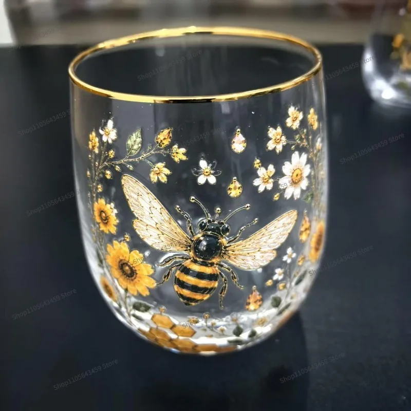 For Garden Glass Tea Cu Red Bird Creative Glass Tea Cup