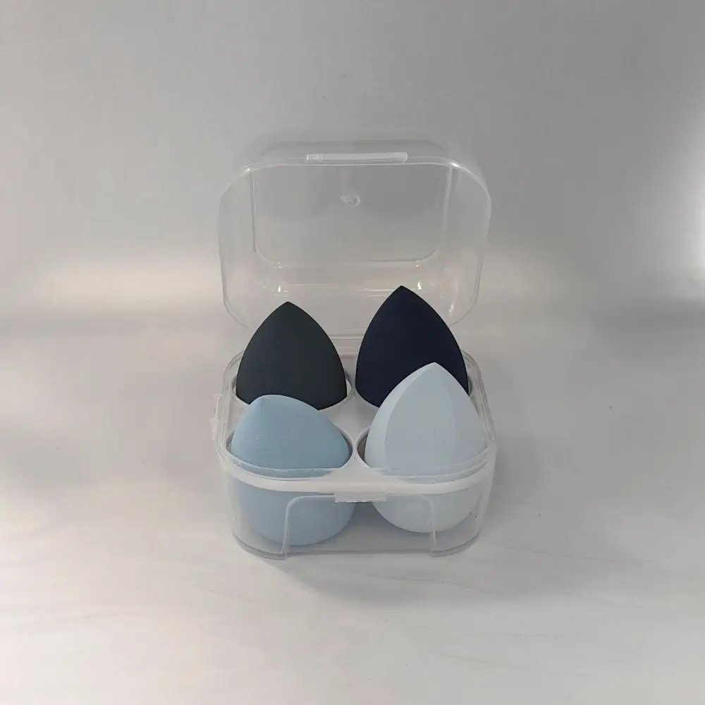 ฟองน้ำแต่งหน้า 4 ชิ้น/ชุด หลากสี นุ่ม ใช้ได้ทั้งแบบแห้งและเปียก อุปกรณ์เสริมสำหรับการแต่งหน้า บลัชออน พัฟแต่งหน้า สำหรับการแต่งหน้าแบบแห้งและเปียก