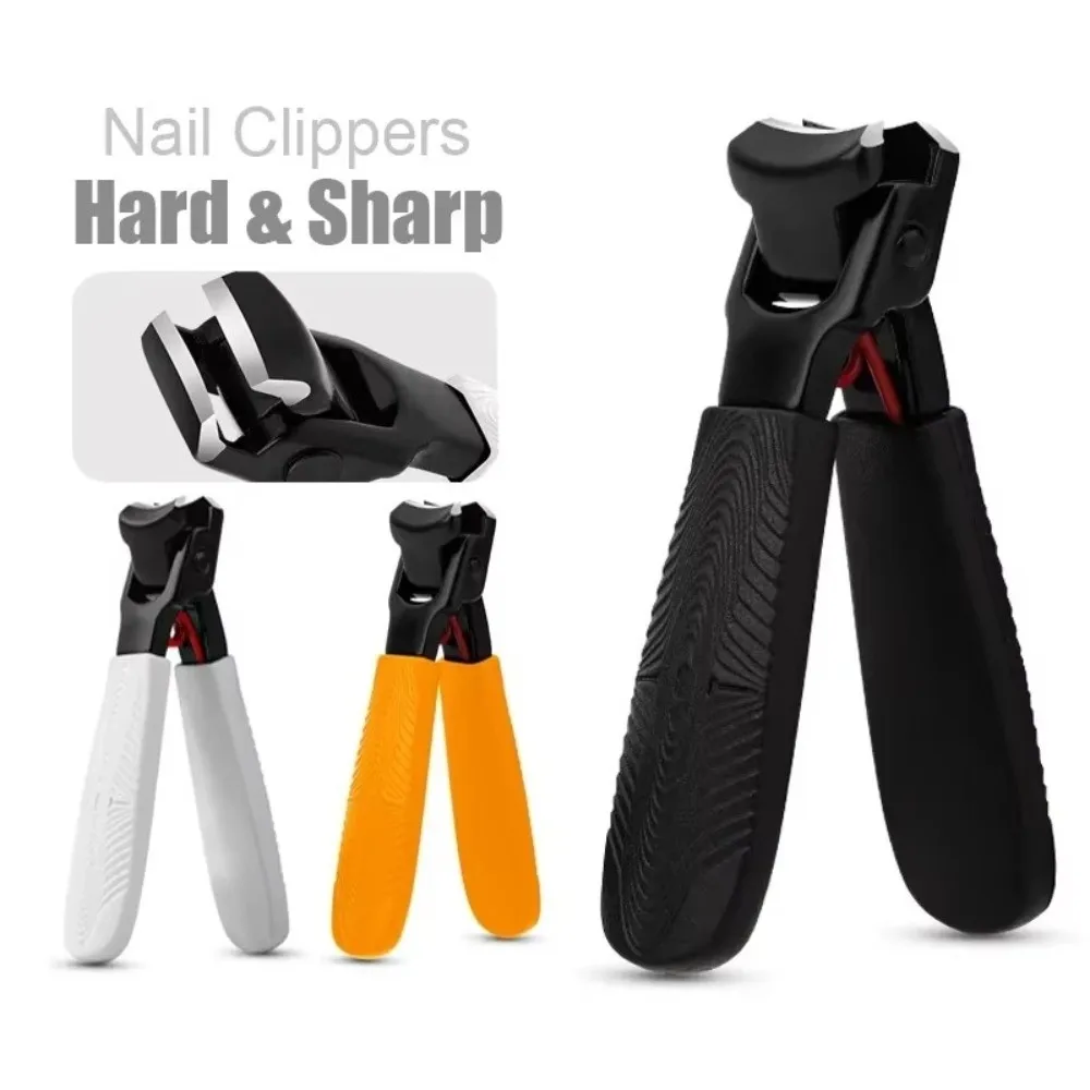 Nouveau Coupe-ongles anti-éclaboussures, ciseaux à ongles portables à grande ouverture, coupe-orteils en acier inoxydable