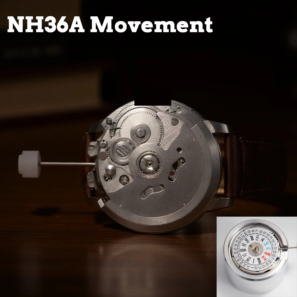 

China NH36A Movement Can Replace The Japanese NH36 Movement Date 3 o'clock Dual Calendar High Accuracy Automatic Mechanical NH36