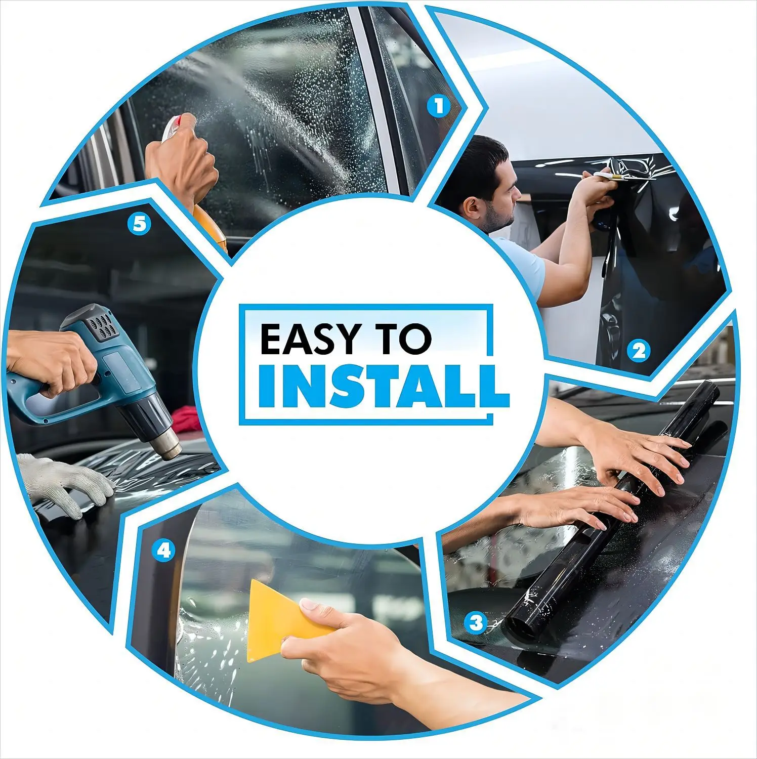 75/50cm X 3/10m Car Window Tint Film Privacy Anti Look Vinyl Foils Sunshade Stickers Windows Solar Protector Glass UV Sun Shade