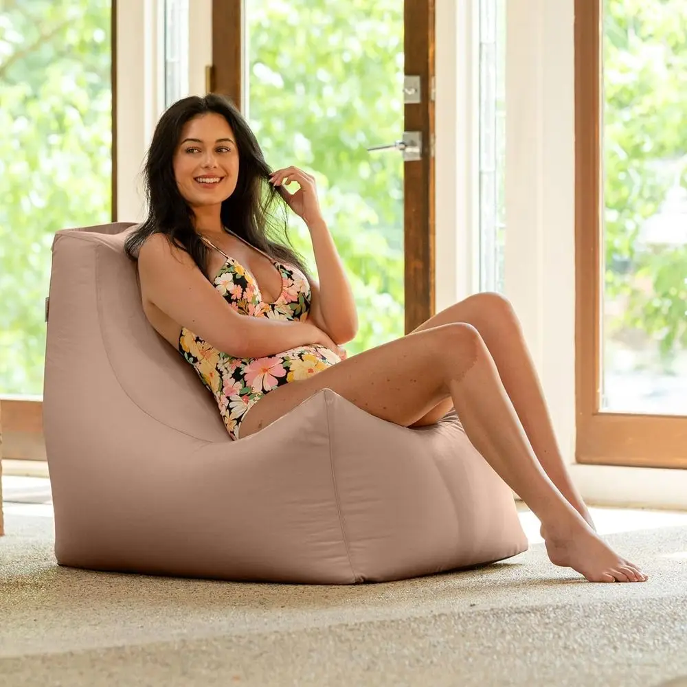 

Outdoor Bean Bag Patio Chair & Poolside Lounge, Petal Pink