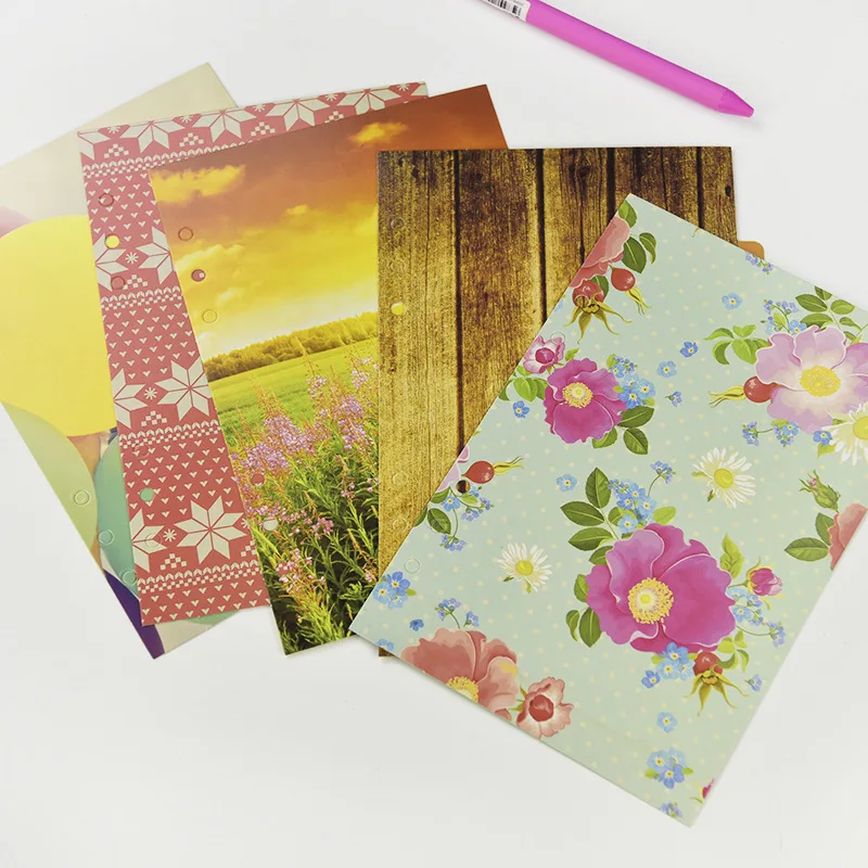 A5/A6 PVC Flower /Carousel/balloon Sheet Planner Dividers For Spiral Notebook Organizer Accessories Inner Page Binder