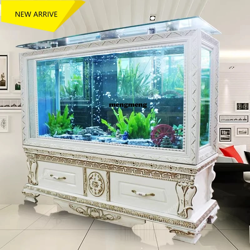 

M138 European fish tank aquarium glass bar counter screen partition baking paint Western ecological water free