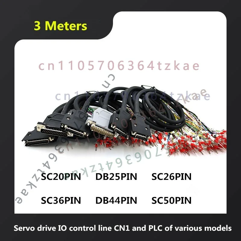 1pcs-for-panasonic-a5-a6-servo-drive-x4-io-control-cable-3m-for-mitsubishi-delta-cn1-plug