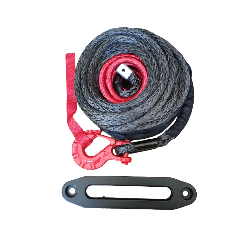 23m*13mm Synthetic Winch Rope w/Protective Sleeve +16T 3/8 Hoook +10