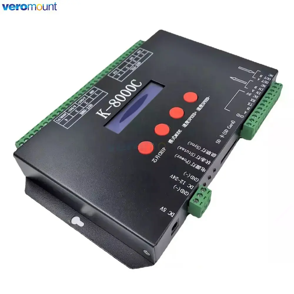 K8000C DMX512 LED Pixel RGB Color K-8000C Controller DC5-24V Full Color Controller For WS2811 WS2812 SK6812 LED strip LED Module