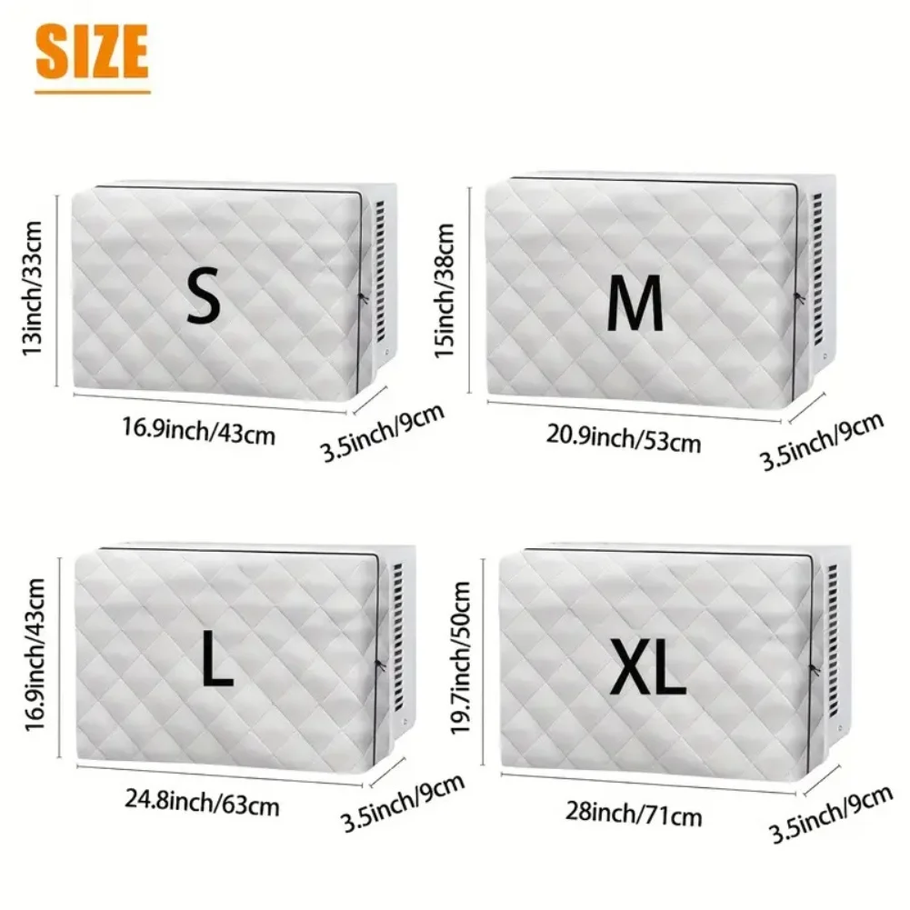 1 قطعة غطاء غبار تيار متردد شامل مع أربطة وفتحات كابل غطاء غبار تيار متردد × 1 43*33*9 سم، 53*38*9 سم، 63*43*9 سم، 71*50*9 سم