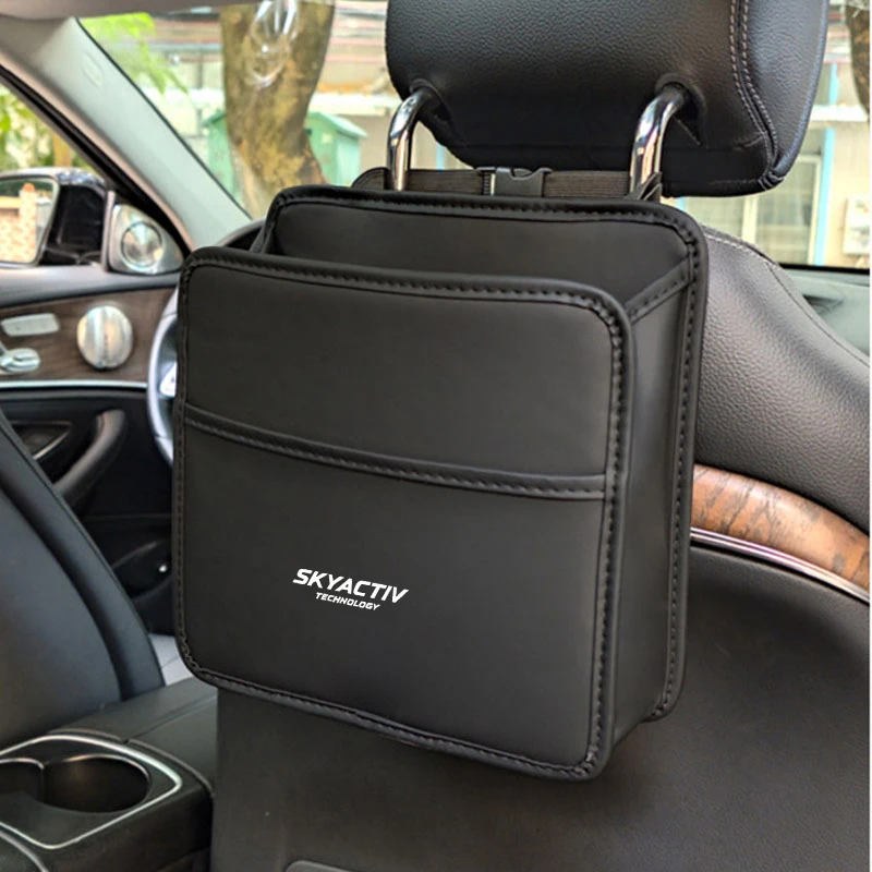 For Mazda Skyactiv 2015-2020 Organizer Multifunction High-Grade Leather Car Backseat Storage bag Car Interior Accessorie