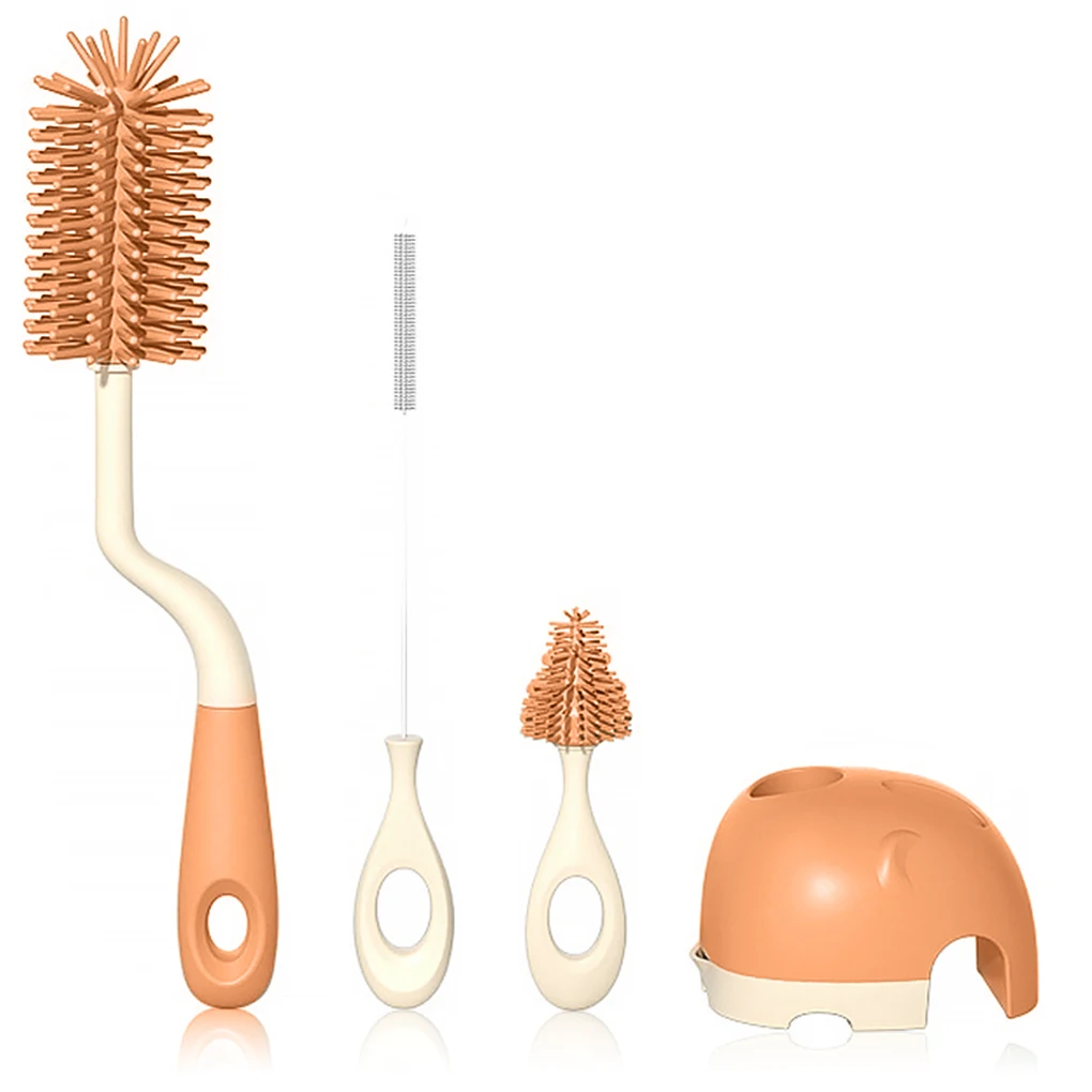 

Baby Bottle Brushes with Stand Milk Bottle Straw Brush Portable Supplies