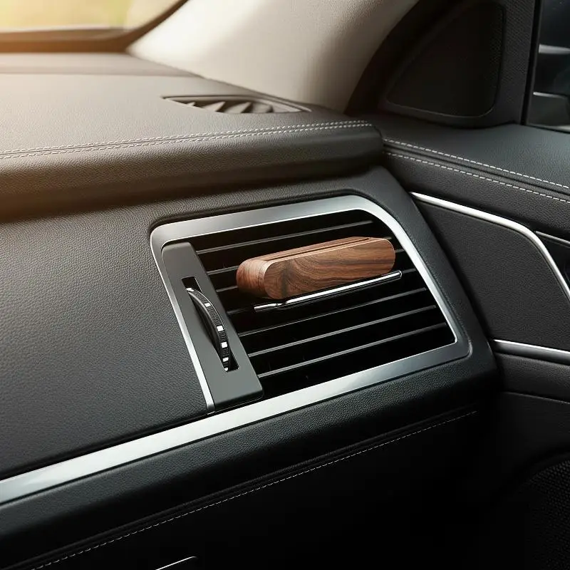 Wood Car Air Vent Diffuser Refillable Lightweight Clip-on Fragrance Diffuser Portable Aromatherapy for Short Long Car Journeys