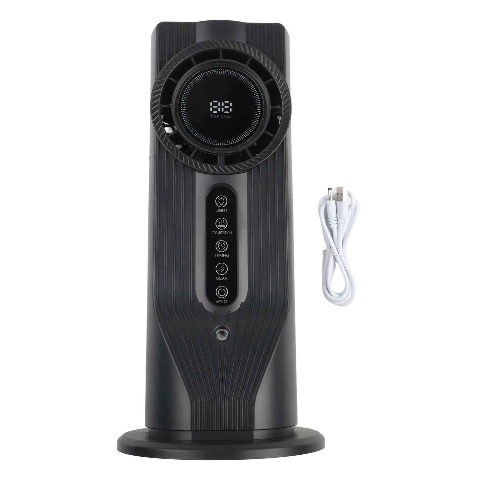 

Портативный безлопастной башенный вентилятор с LED-лампой, 6 скоростей, функция таймера, для спальни и офиса