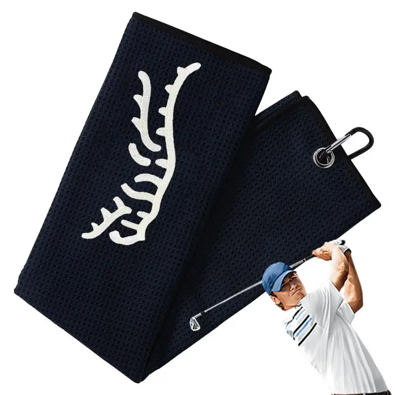 

Microfiber Towel For Golf Bag 23.6 X 15.7 Inch Golf Cleaning Towel With Carabiner Clip Tiger Pattern Ball Scrubber For Men And