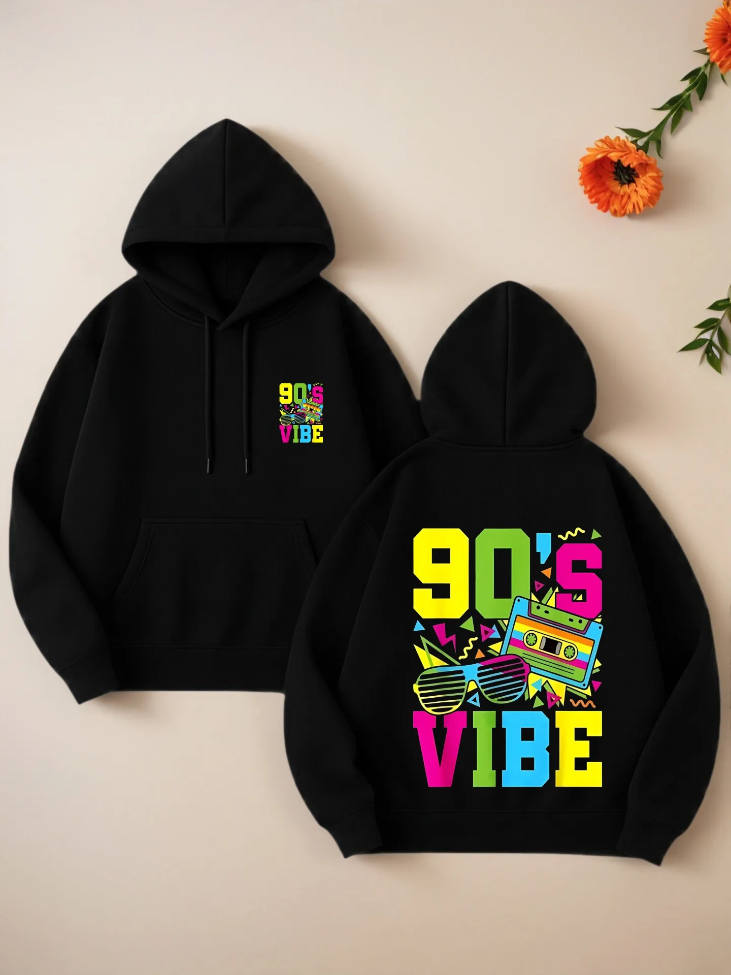 

Женская толстовка с графическим рисунком, винтажный графический принт 90-х годов, повседневная одежда на каждый день, флис, для подростков