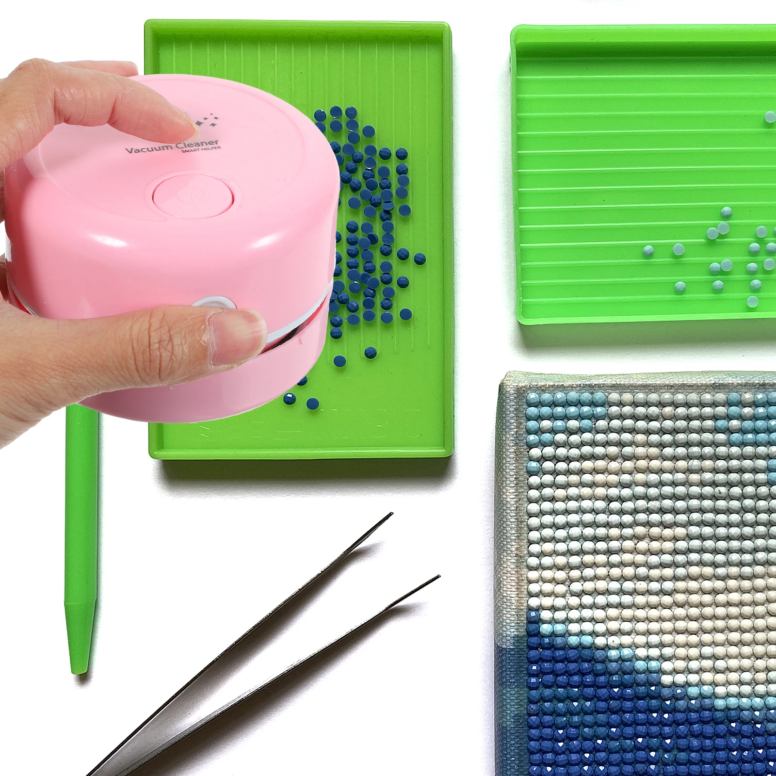 

Pick Up Tool Vacuum For Spilled Drills Cleaner Organizer Portable Drill Accessories Handicraft Sewing