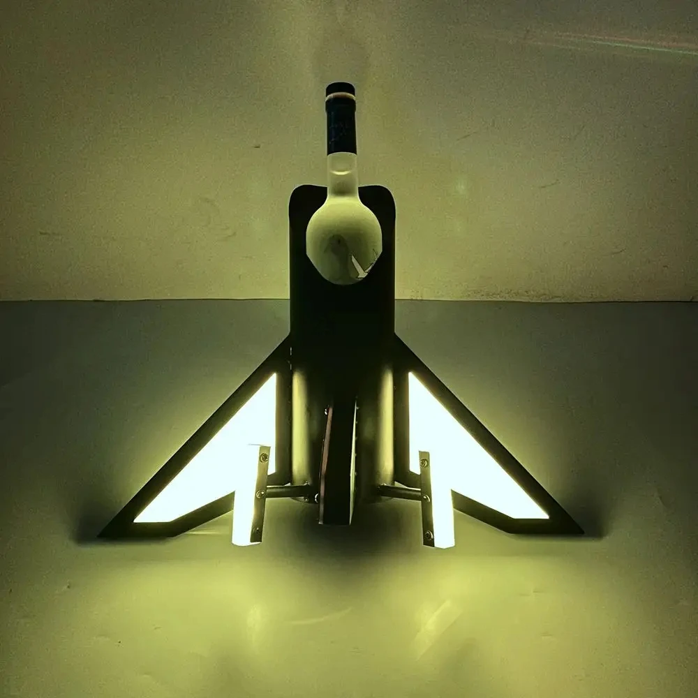 Glow plane aircraft pilot LED bottle presenter VIP service rocket glorifier champagne bottle holder for nightclub party Lounge