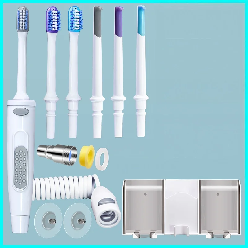 구강 청결제를 사용한 2-in-1 치실 및 구강 청소기 가정용 모델로 입을 상쾌하게 해줍니다. 가족 친화적인 구강 관리 장치