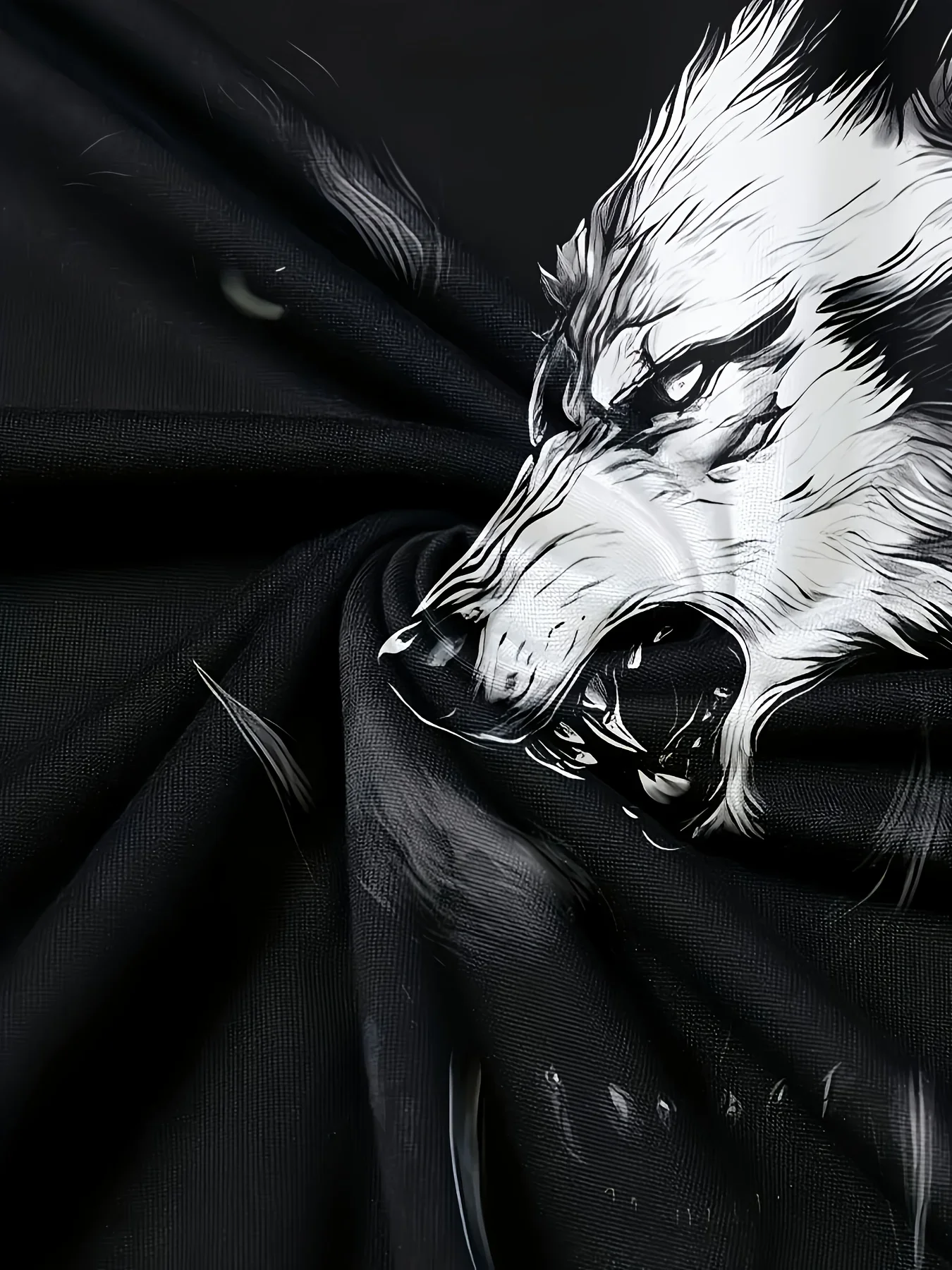 Camiseta impresa de lobo 3D para hombres 2025، camiseta de manga larga de otoño، blusa deportiva، ropa de fiesta de moda Urban #4