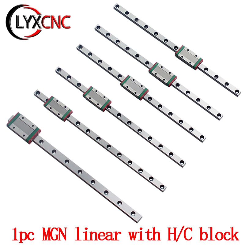 MGN Linear Guide MGN7 MGN12 MGN15 MGN9 Block 100mm-1000mm Rail Carriage MGN12H MGN9H CNC 3d Printer Part Miniature Beare router