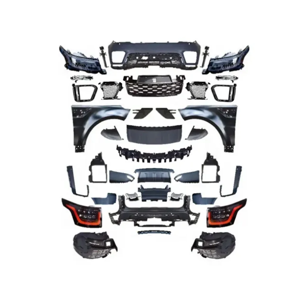 

For 2015-2017 Range Rover Sport Convert 2018+ OE Style Body Kit Car Bumper Front Bumper Rear Bumper Grilles