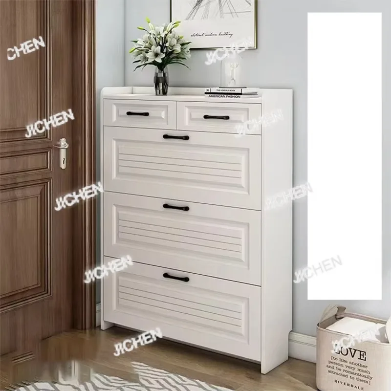 

ZQT 4-х ярусный прихожая, мебель для продаж дома, деревянный тиковый тонкий шкаф для хранения обуви, стеллаж, органайзер, шкаф для обуви для Hom