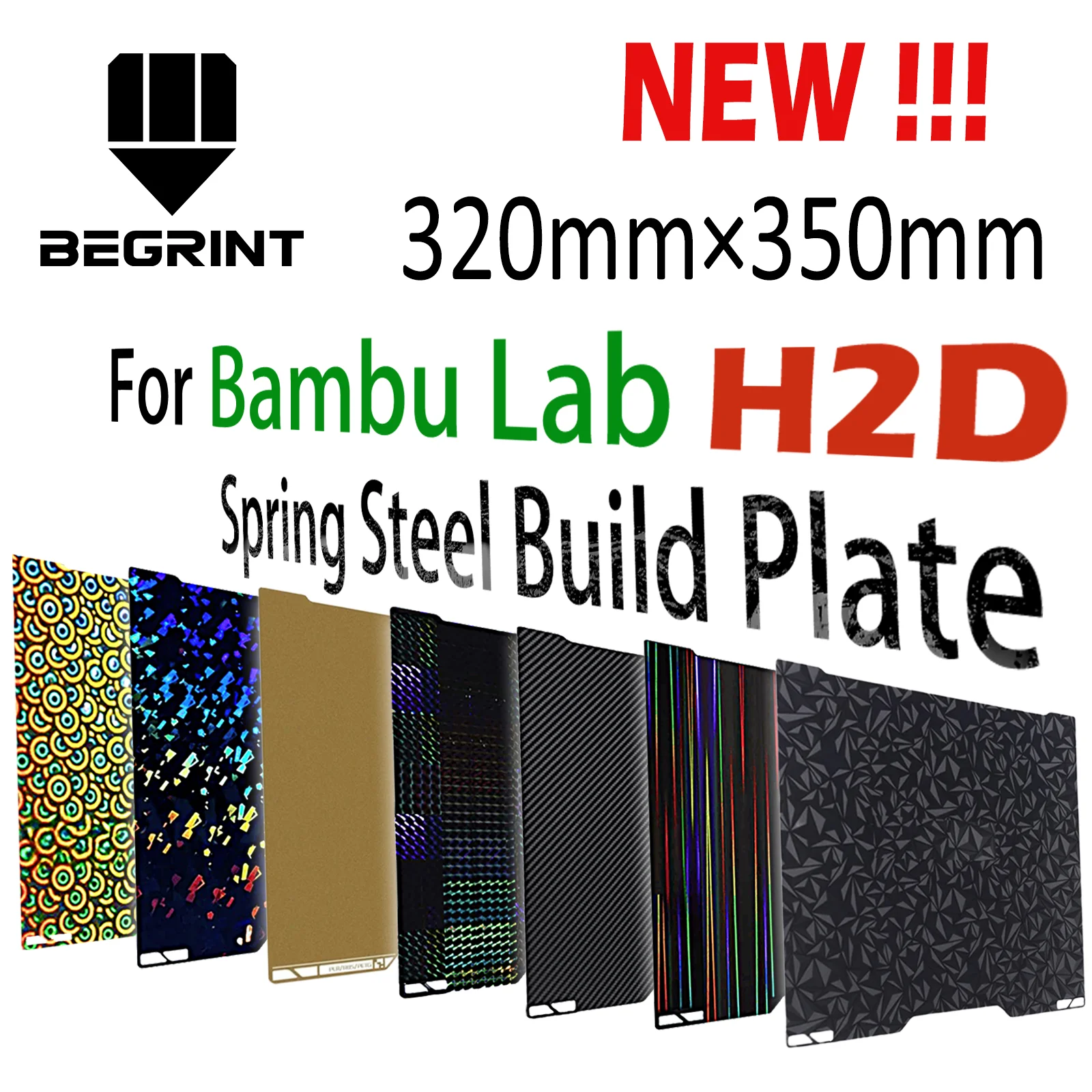 

Для лабораторной сборки Bambu Лист пружинной стали Pei Sheet 320x350 Build Plate H2D Бамбуковая лабораторная пластина Smooth Bambulab h2d Кровать PEO PET