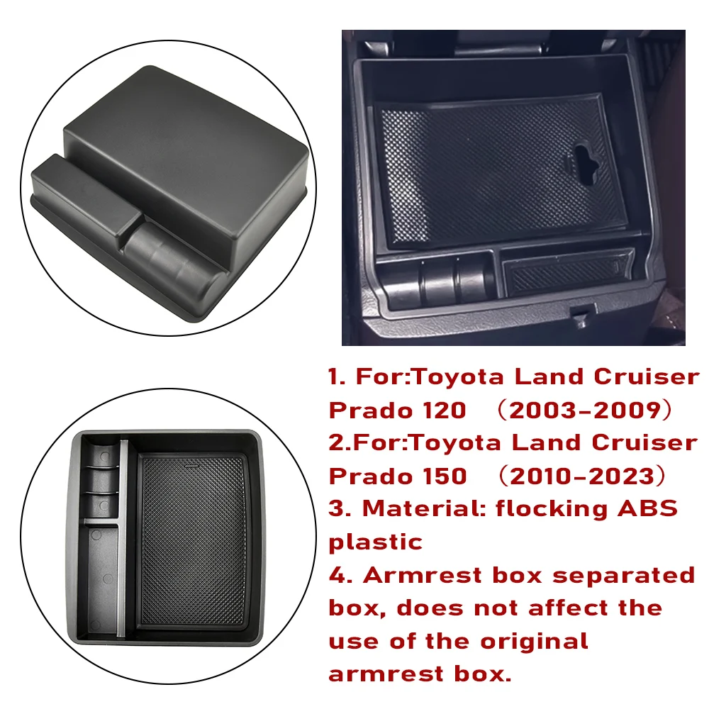 For Toyota Land Cruiser Prado 150 2003-2023 armrest box refrigerator storage box modification accessories 120 FJ150 LC150 J15