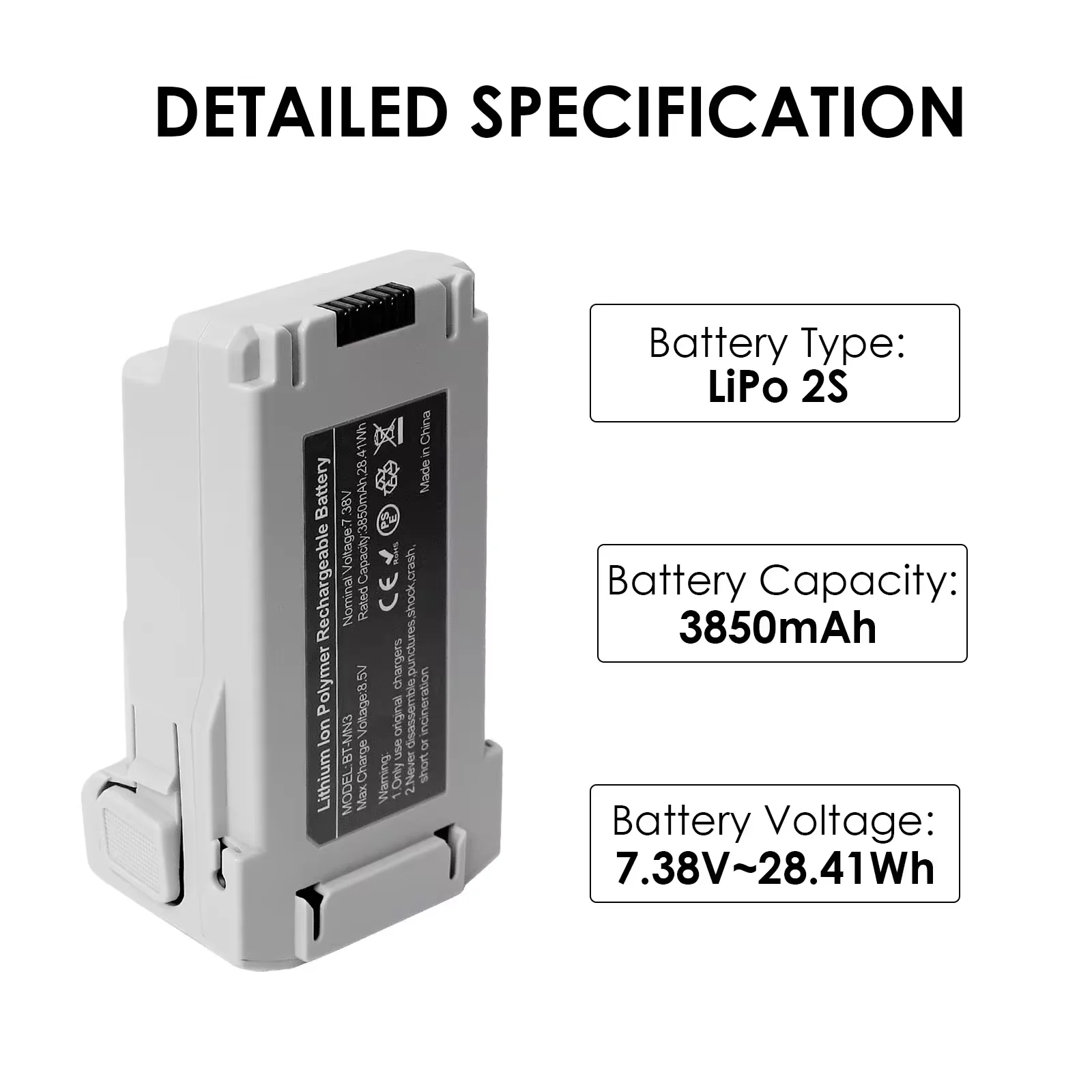 For Mini 3 Pro Battery Plus high capacity 3850mah with 47 minute range compatible with Mini 3/Mini 4 series drone accessories