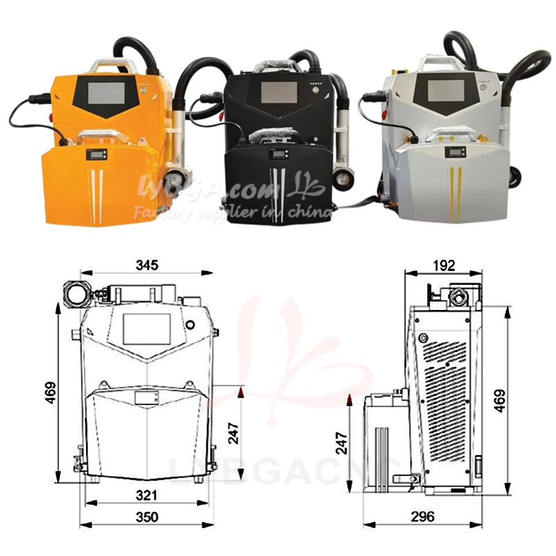 LY Pulse Laser Rust Removal Cleaning Machine Not Damage The Substrate 100W 200W 300W Non-Contact Cleaning Machine Backpack Type - view 5
