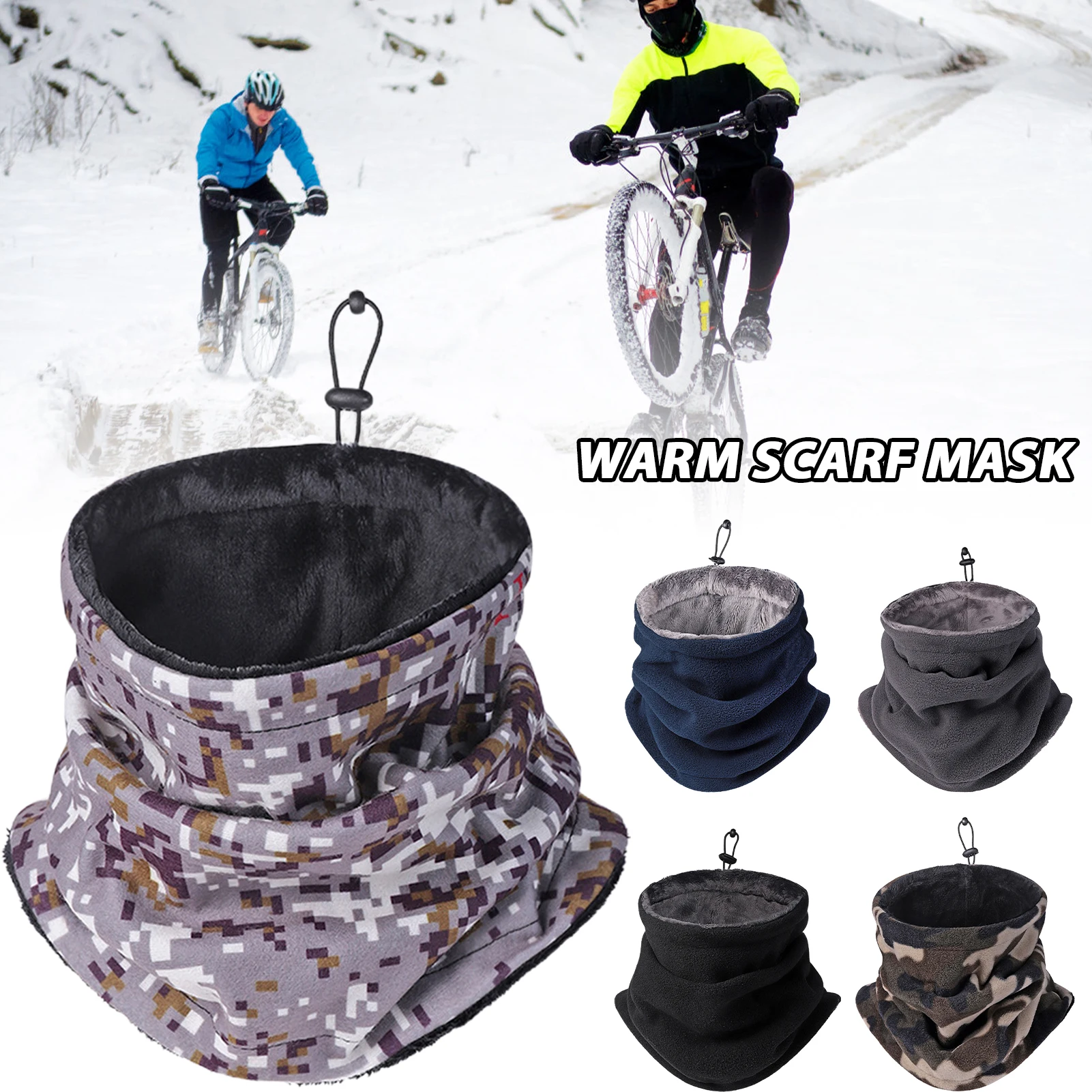 Fashionable Fleeces Snoods Neck Warmer Winter Thick Warm Comfortable Velvet Men Women Scarf For Outdoor Cycling Skiing Gift