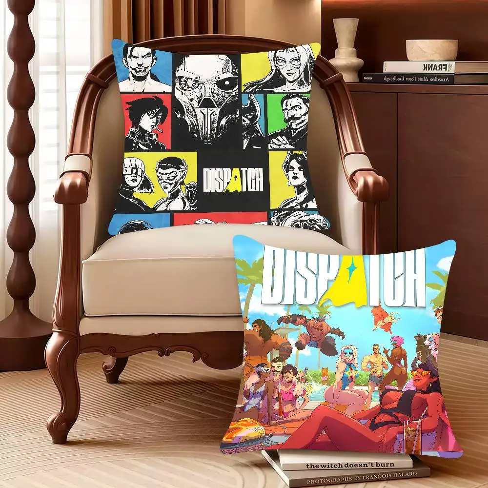 

MINISO Game D-Dispatch Pillow Case Decor Protective Covers Comfortable soft for Sofa Living Room Home office