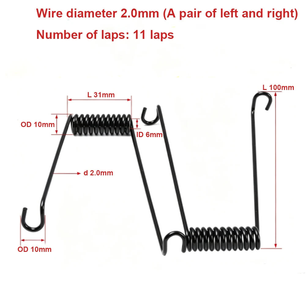 Wire Diameter 0.9-1.0mm Double Torsion Spring Garbage Bin LidTwist Left And Right Spinning Wheel Clamp Stainless Steel Spring