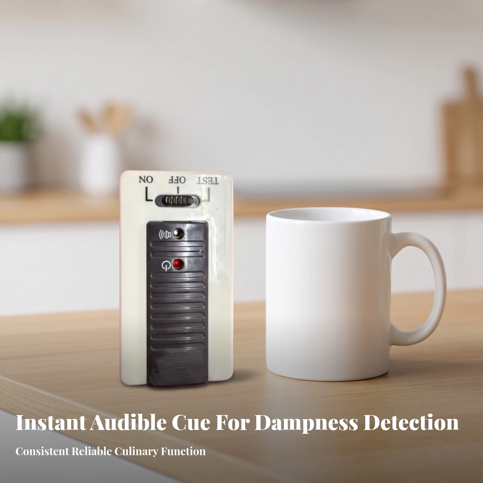 Water Overflow Alarm Wireless Water Alarm with SOS Function Liquid Overflow Sensor Battery-Powered Compact