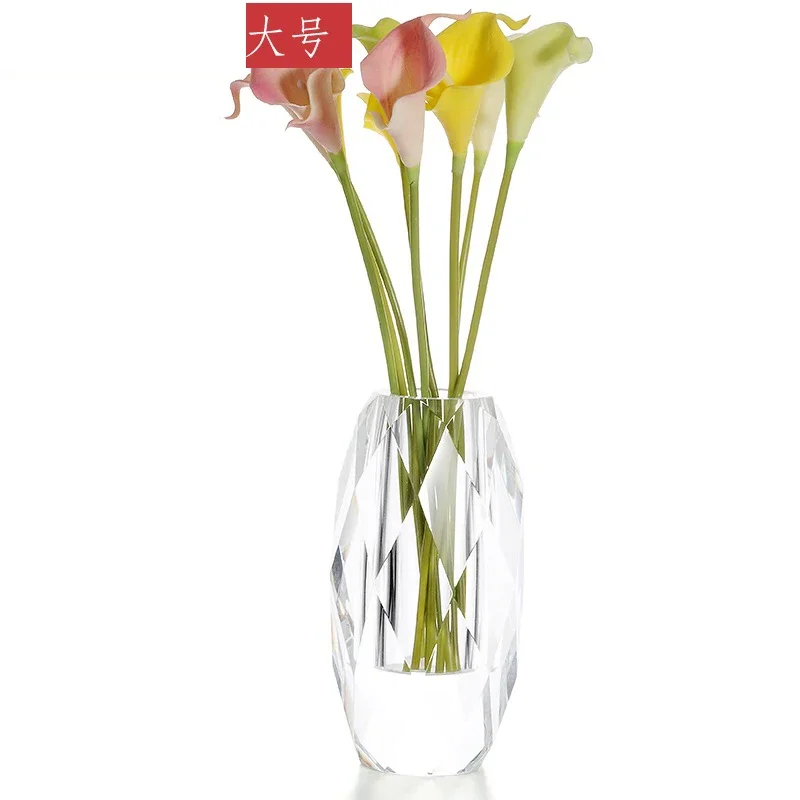 Imagem -05 - Vidro de Cristal Europeu Pequeno Vaso Enfeites de Mesa Planta de Flores Garrafa Transparente Decoração de Casa Moderna Acessórios