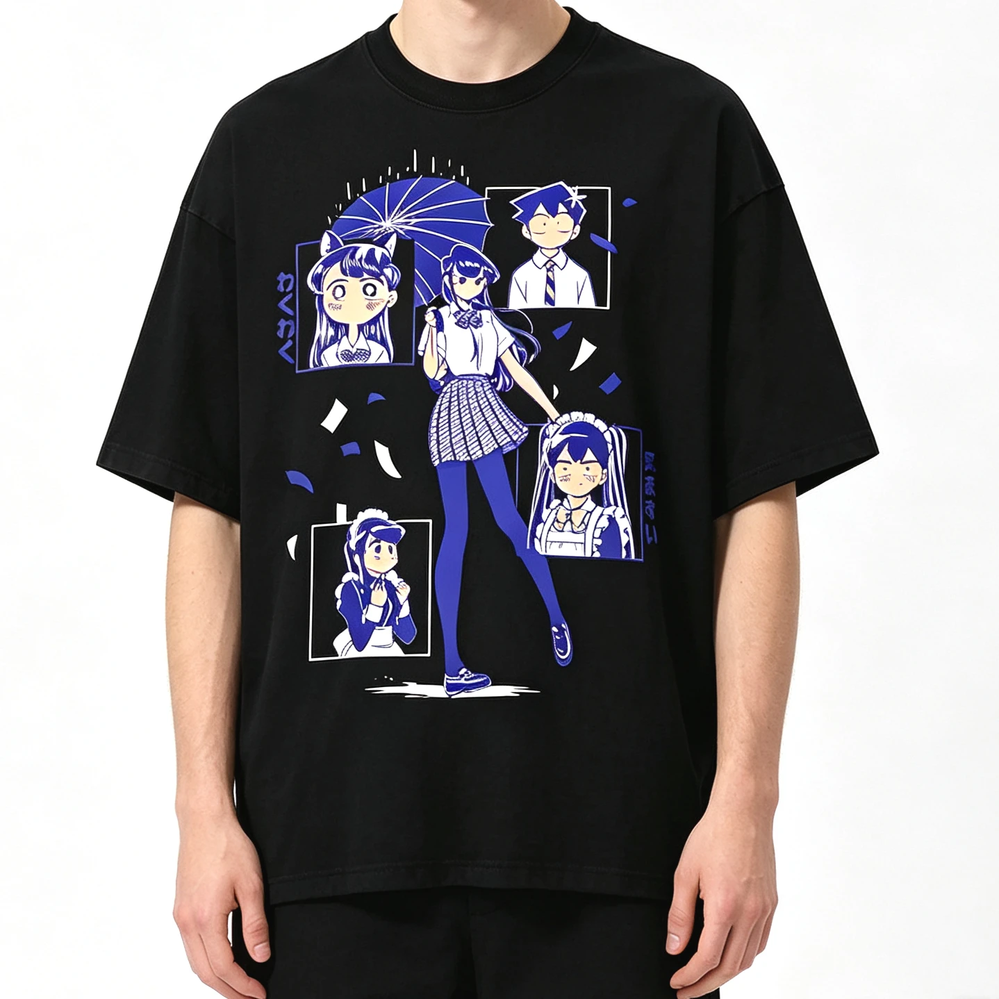 2026 Summer Hot Anime Komi Can't Communicate Komi Shouko T-shirt Unisex  Fashion Trendy Tee Cotton Loose Streetwear Daily Tops