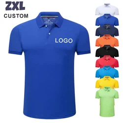 High -quality breathable Custom Polo shirts Summer Short Sleeve Solid Classic Polo Shirt Business Staff Company Uniform