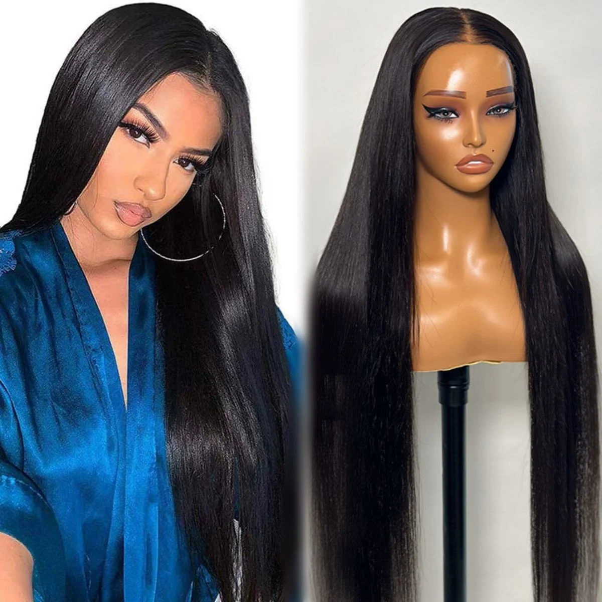 

13x6 Бесклеевые 100% вьетнамские человеческие волосы Парики на распродаже Парик фронта шнурка 36-дюймовый прямой оригинальный парик фронтальной части шнурка