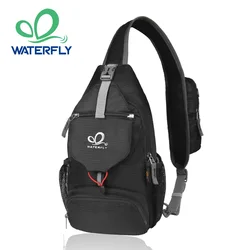 WATERFLY Chest Bag Shoulder Small Crossbody Bag Sling Pack Packable Cycling Backpack For Hiking Traveling