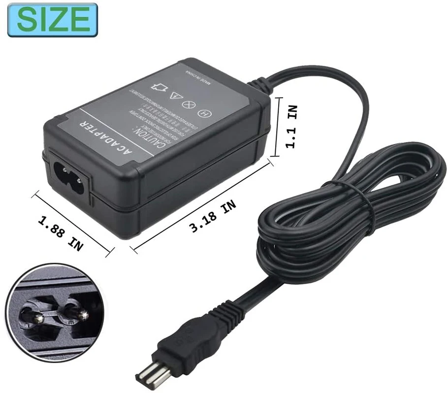 AC-L200 AC Power Adapter for Sony Handycam DCR-SX40 SX41 SX45 SX60 SX65,DCR-DVD7 DVD105 DVD108 DVD203 DVD308 DVD610 Camcorder